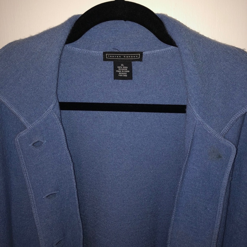 Lauren Hansen Blue 100 Percent Cotten coat